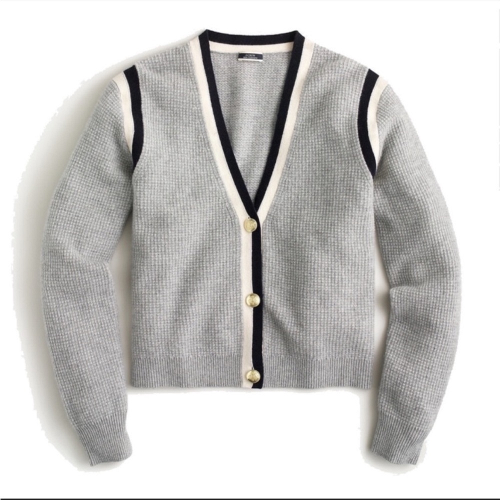 J Crew 100% cashmere Button front cardigan